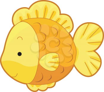Royalty Free Clipart Image of a Gold Fish
