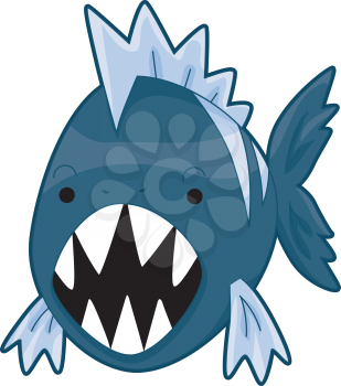Royalty Free Clipart Image of a Piranha