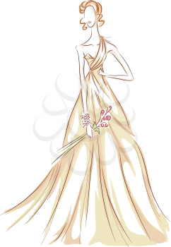 Royalty Free Clipart Image of a Gown
