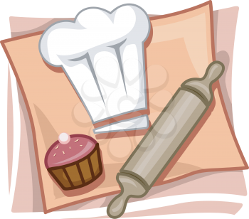 Royalty Free Clipart Image of Baking Items