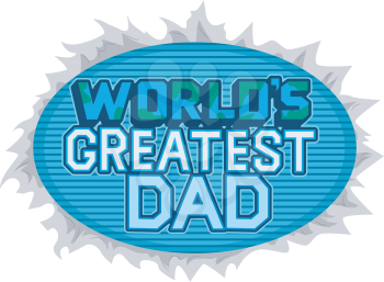 Royalty Free Clipart Image of a World's Greatest Dad Banner