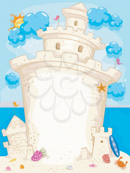 Royalty Free Clipart Image of a Sandcastle