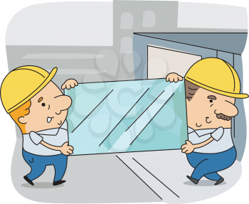 Royalty Free Clipart Image of Glaziers