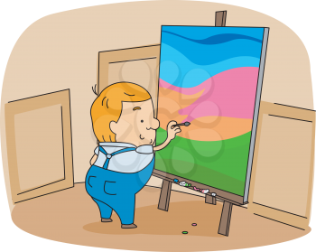 Royalty Free Clipart Image of an Artists