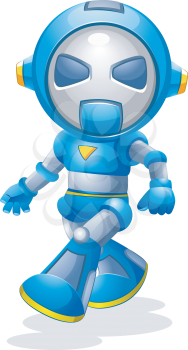 Royalty Free Clipart Image of a Walking Robot