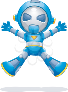 Royalty Free Clipart Image of a Happy Spaceman
