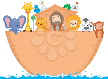 Royalty Free Clipart Image of Noah's Ark