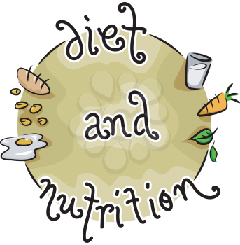 Icon Illustration Representing Diet and Nutrition