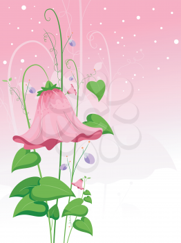 Illustration of a Giant Pink Flower