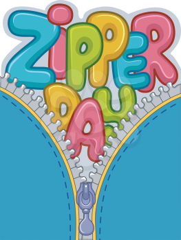 Text Illustration Celebrating Zipper Day