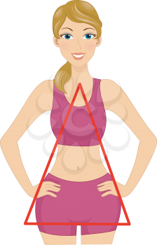 Illustration of a Woman with a Triangular Body Shape