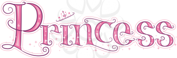 Text Illustration Featuring the Word Princess