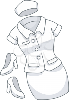 Illustration of a Female Nurse Uniform