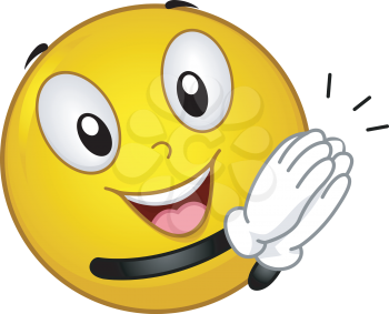 Illustration Featuring a Clapping Smiley