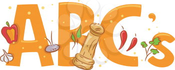 Text Illustration Featuring Spices