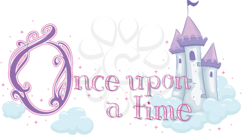 Text Illustration Featuring the Phrase Once Upon a Time