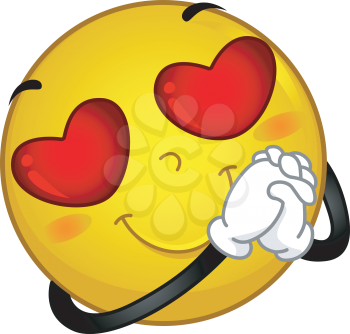 Illustration of a Smiley in Love