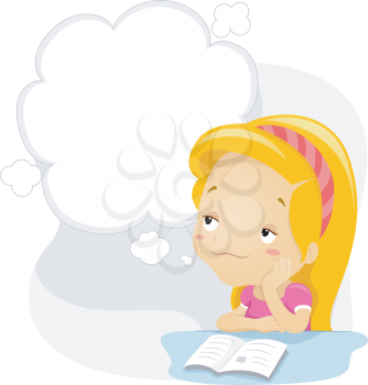Illustration of a Kid Daydreaming