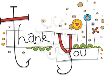 Royalty Free Clipart Image of a Thank You