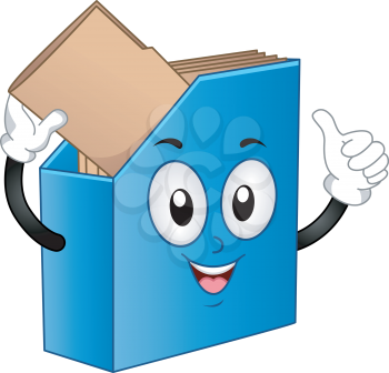 Royalty Free Clipart Image of a Binder With Files