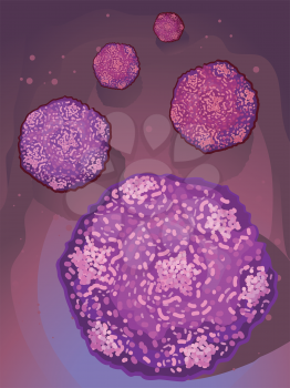 Illustration Featuring Rhinoviruses