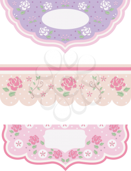 Illustration Featuring Borders with a Shabby Chic Theme