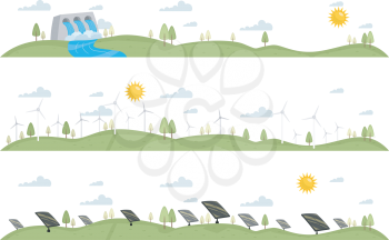 Header Illustration Featuring Renewable Sources of Energy