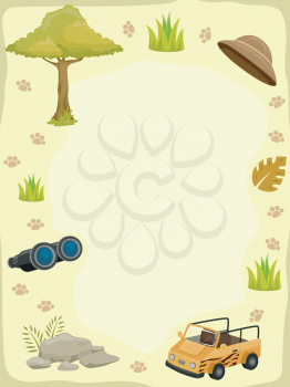 Background Illustration Featuring Safari-Related Things