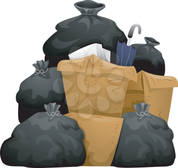 Illustration of Garbage Bags