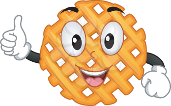 Mascot Illustration Featuring a Criss Cross Cut Fry Giving a Thumbs Up