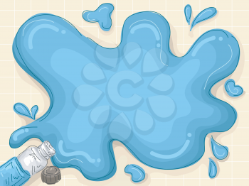 Illustration of a Blue Paint Splat