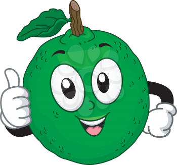 Mascot Illustration of a Lime Fruit Giving a Thumbs Up