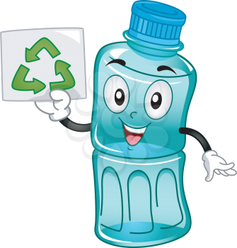Mascot Illustration of a Plastic Bottle promoting the importance of Recycle