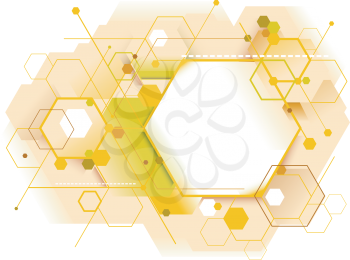 Illustration of a Beehive Abstract Made by Hexagon Shapes 