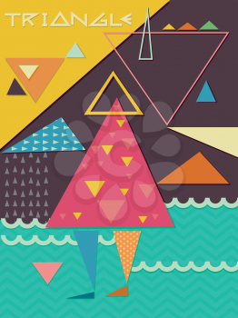 Geometric Illustration Featuring Overlapping Triangles