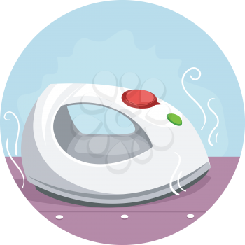 Illustration of Household Chores, Ironing