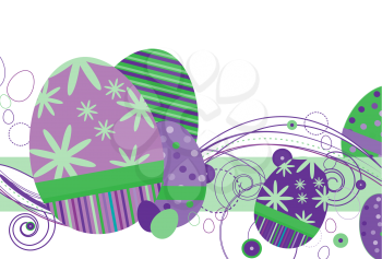 Royalty Free Clipart Image of an Easter Egg Background