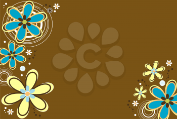 Royalty Free Clipart Image of a Spring Floral Template