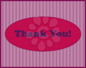 Royalty Free Clipart Image of a Thank You Note