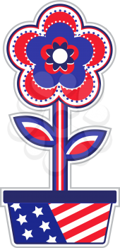 Royalty Free Clipart Image of an American Flower