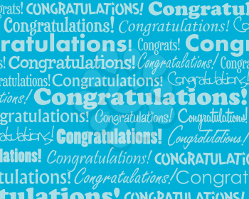 Royalty Free Clipart Image of a Congratulations Background