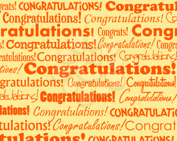 Royalty Free Clipart Image of a Congratulations Background