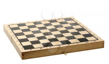 Empty chessboard on a white background, isolated