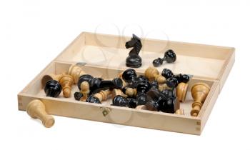 Royalty Free Photo of a Chess Pieces in a Box