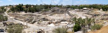 Royalty Free Photo of the Ruins of the Ancient Roman City Bet Shean, Israel