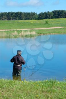Royalty Free Photo of a Fisherman