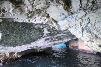 The white chalk cliffs and underground grottoes Rosh ha-Hanikra