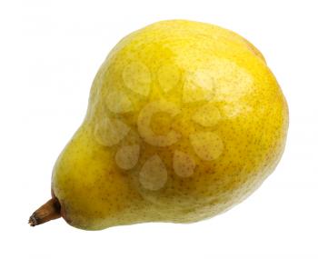 Big juicy yellow red pear, isolated 