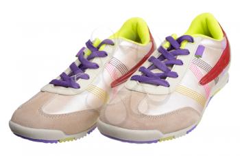 Women's sneakers, isolated on a white background.