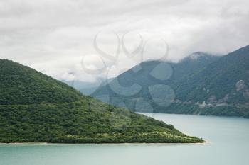 Reservoir in the Caucasus Mountains in Georgia